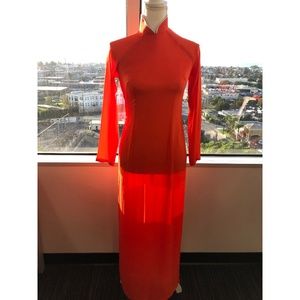 Traditional Asian Vietnamese Chinese Custom Dress